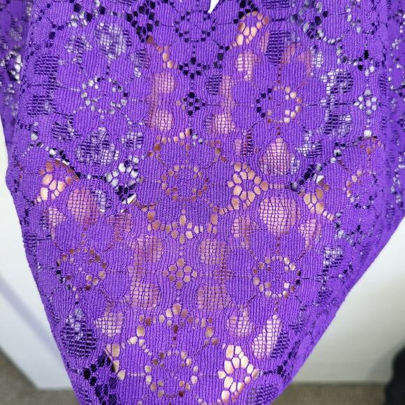 VTG Pitchfork 3pc Set Skirt Top & Sash M/L Purple Country Western Square Dancing - Picture 8 of 15